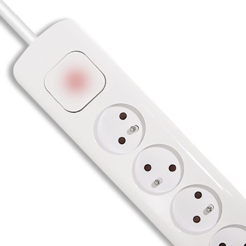 Listwa antyprzepięciowa | 4 gniazda | 2xUSB | 1.8m | Biała Qoltec Listwa antyprzepięciowa | 4 gniazda | 2xUSB | 1.8m | Biała Qoltec