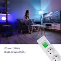 Listwa zasilająca | 6 gniazd | 1.8m | Biało-szara Qoltec