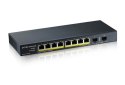 Przełącznik GS1100-10HP-EU0102F 120W PoE 8xGigabit 2xFiber Uplilk Switch Zyxel