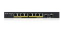 Przełącznik GS1900-10HP v2 8port L2 PoE 2xSFP 70W 802.3at Zyxel