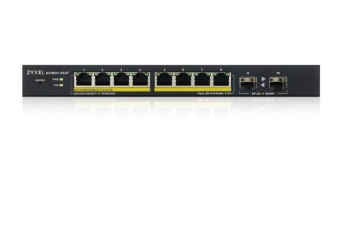 Przełącznik GS1900-10HP v2 8port L2 PoE 2xSFP 70W 802.3at Zyxel Przełącznik GS1900-10HP v2 8port L2 PoE 2xSFP 70W 802.3at Zyxel