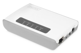 Serwer sieciowy wielofunkcyjny, bezprzewodowy 2-portowy, USB 2.0, 300Mbps Digitus