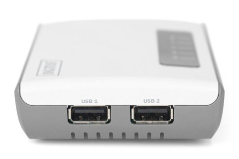 Serwer sieciowy wielofunkcyjny, bezprzewodowy 2-portowy, USB 2.0, 300Mbps Digitus
