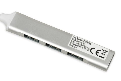 HUB 4-PORTOWY USB3.0 + USB 2.0, SLIM IBOX