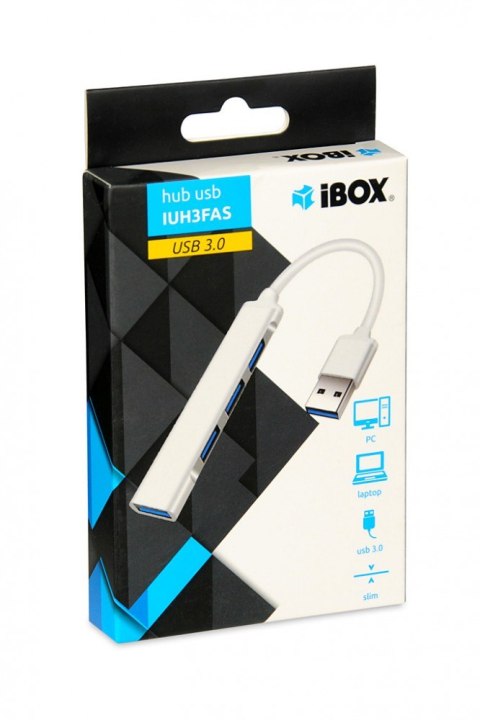 HUB 4-PORTOWY USB3.0 + USB 2.0, SLIM IBOX