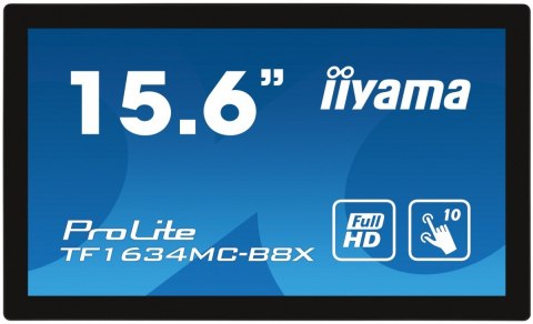 Monitor 15.6 cala TF1634MC-B8X IPS,poj.10pkt.450cd,IP65,7H,HDMI,DP IIYAMA