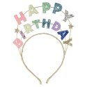 Opaska do włosów Happy Birthday brokatowa Meri Meri