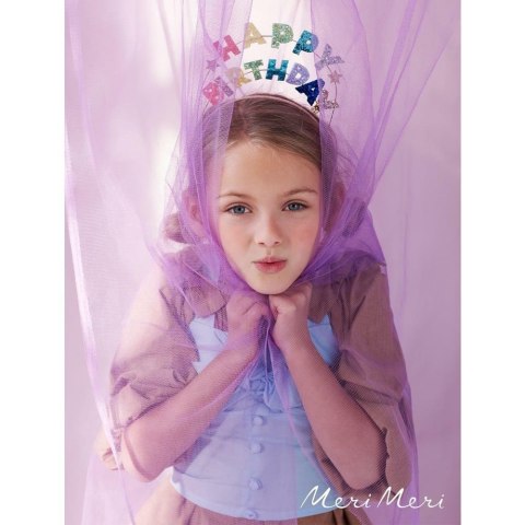 Opaska do włosów Happy Birthday brokatowa Meri Meri Opaska do włosów Happy Birthday brokatowa Meri Meri