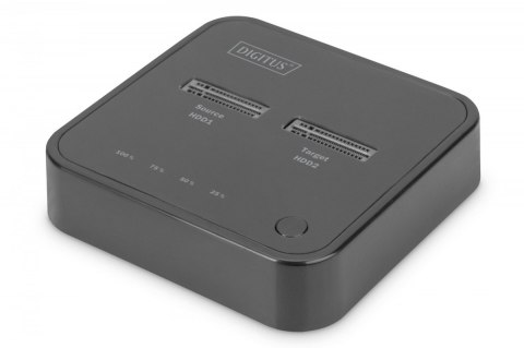 Podwójna stacja dokująca do dysków SSD M.2 NVMe z funkcją klonowania offline, USB-C, Czarna Digitus