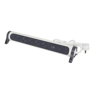 Przedłużacz ochronny 5x2PZ +USB A/C 1,5m biało-czarny Legrand