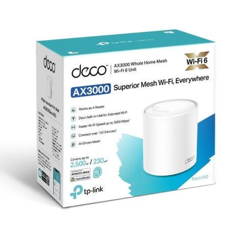 Router Deco X50 (1-pack) AX3000 TP-LINK Router Deco X50 (1-pack) AX3000 TP-LINK