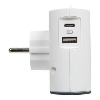 Rozgałęziacz 2x2P+USB AC Biało/czarny Legrand