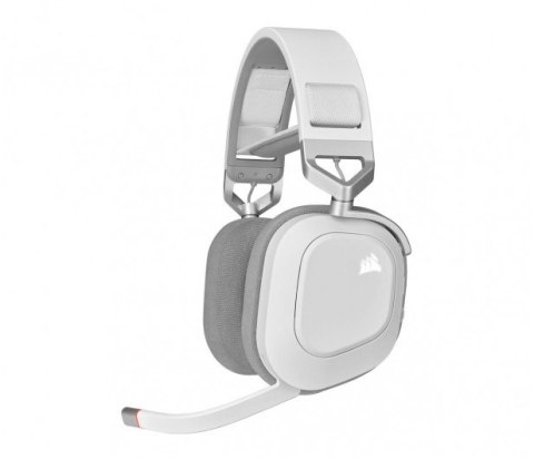 Słuchawki bezprzewodowe HS80 RGB Gaming Spatial Audio białe Corsair