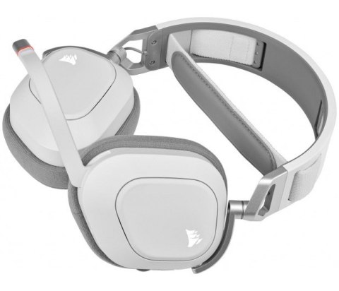 Słuchawki bezprzewodowe HS80 RGB Gaming Spatial Audio białe Corsair