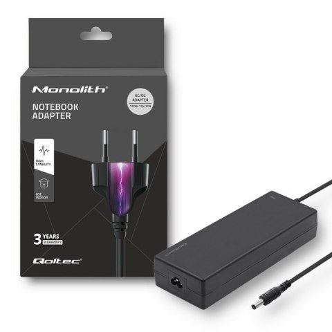 Zasilacz desktopowy 120W | 12V | 10A | 5.5*2.5 | + kabel zasilający Qoltec