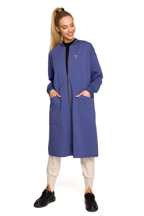 Bluza Damska Model MOE694 Indygo - Moe Bluza Damska Model MOE694 Indygo - Moe