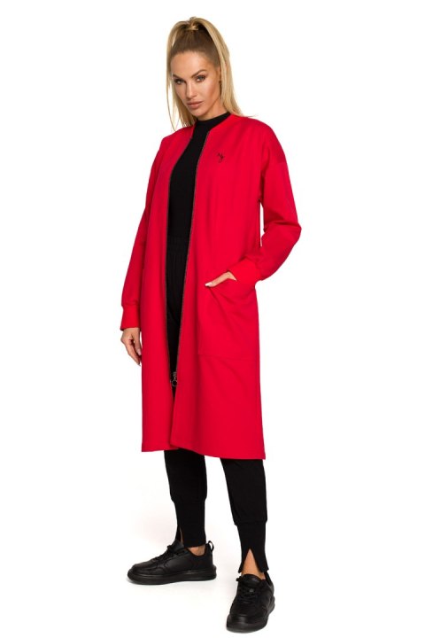 Bluza Damska Model MOE694 Red - Moe Bluza Damska Model MOE694 Red - Moe