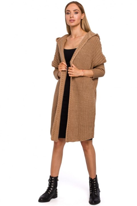 Sweter Kardigan Model MOE475 Camel - Moe Sweter Kardigan Model MOE475 Camel - Moe