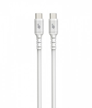 Kabel USB C - USB C 1 m. silikonowy biały