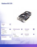 Karta graficzna Radeon RX 570 8GB GDDR5 256Bit HDMI 3xDP ATX Dual Fan H3 AFOX