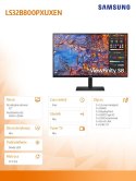 Monitor 32 cale ViewFinity S80PX IPS 3840x2160 UHD 16:9 1xHDMI 1xDP 1xUSB-C (90W) 3xUSB 3.0 LAN 5ms PinP/PbyP 60Hz HAS+PIV płask Samsung