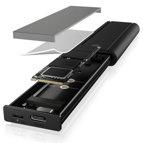 Obudowa dysku SSD IB-1807MT-C31 M.2 NVMe, USB 3.2(Gen2) Type-C, Aluminium IcyBox Obudowa dysku SSD IB-1807MT-C31 M.2 NVMe, USB 3.2(Gen2) Type-C, Aluminium IcyBox