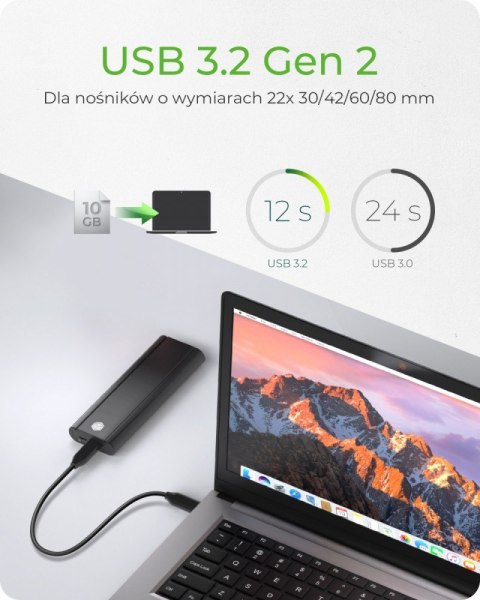 Obudowa dysku SSD IB-1807MT-C31 M.2 NVMe, USB 3.2(Gen2) Type-C, Aluminium IcyBox Obudowa dysku SSD IB-1807MT-C31 M.2 NVMe, USB 3.2(Gen2) Type-C, Aluminium IcyBox