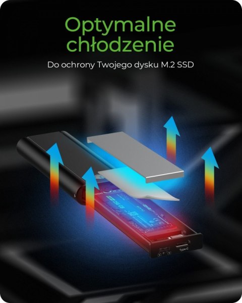 Obudowa dysku SSD IB-1807MT-C31 M.2 NVMe, USB 3.2(Gen2) Type-C, Aluminium IcyBox Obudowa dysku SSD IB-1807MT-C31 M.2 NVMe, USB 3.2(Gen2) Type-C, Aluminium IcyBox