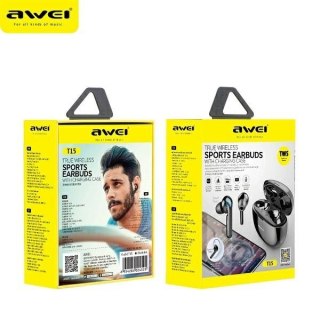 Słuchawki Bluetooth 5.0 TWS T15P Czarne AWEI
