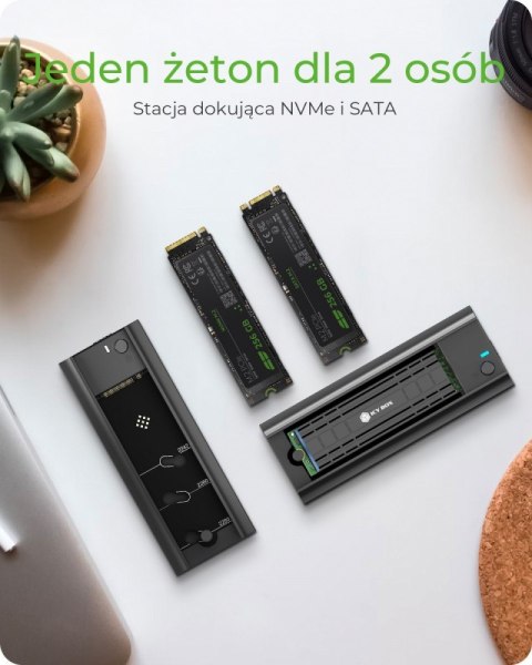 Stacja dokująca IB-180MC-C31 M.2 NVMe&SATA Docking, USB 3.2 (Gen2) Type-C, Aluminium IcyBox Stacja dokująca IB-180MC-C31 M.2 NVMe&SATA Docking, USB 3.2 (Gen2) Type-C, Aluminium IcyBox