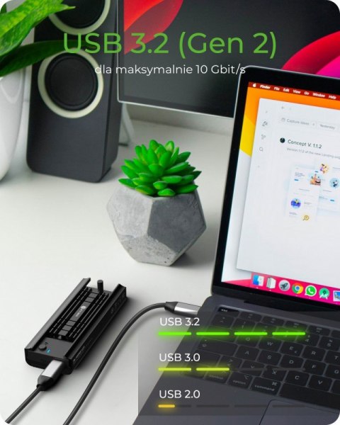Stacja dokująca IB-180MC-C31 M.2 NVMe&SATA Docking, USB 3.2 (Gen2) Type-C, Aluminium IcyBox Stacja dokująca IB-180MC-C31 M.2 NVMe&SATA Docking, USB 3.2 (Gen2) Type-C, Aluminium IcyBox