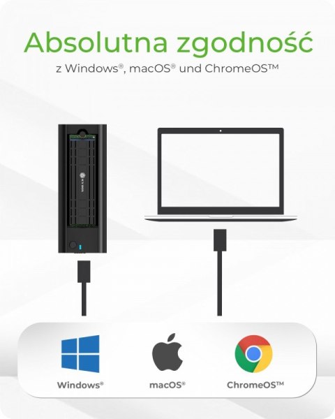 Stacja dokująca IB-180MC-C31 M.2 NVMe&SATA Docking, USB 3.2 (Gen2) Type-C, Aluminium IcyBox Stacja dokująca IB-180MC-C31 M.2 NVMe&SATA Docking, USB 3.2 (Gen2) Type-C, Aluminium IcyBox