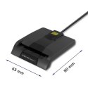 Inteligentny czytnik chipowych kart ID SCR-0634 | USB typu C Qoltec