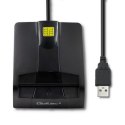 Inteligentny czytnik chipowych kart ID SCR-0634 | USB typu C Qoltec
