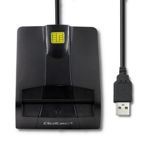 Inteligentny czytnik chipowych kart ID SCR-0634 | USB typu C Qoltec Inteligentny czytnik chipowych kart ID SCR-0634 | USB typu C Qoltec