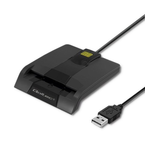 Inteligentny czytnik chipowych kart ID SCR-0634 | USB typu C Qoltec Inteligentny czytnik chipowych kart ID SCR-0634 | USB typu C Qoltec