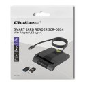 Inteligentny czytnik chipowych kart ID SCR-0634 | USB typu C Qoltec