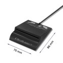 Inteligentny czytnik chipowych kart ID SCR-0636 | USB typu C Qoltec
