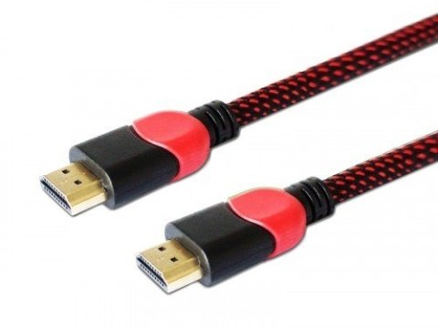 Kabel HDMI 2.0 czerwono-czarny 3 m, GCL-04 Savio