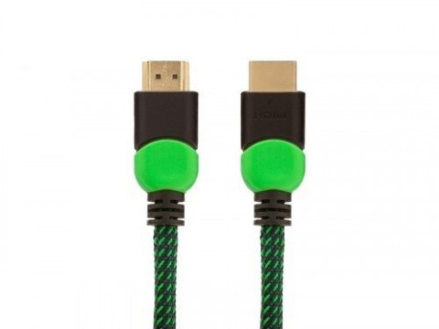 Kabel HDMI 2.0 zielono-czarny 1,8m, GCL-03 Savio