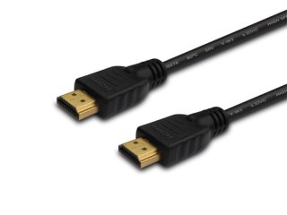 Kabel HDMI (M) 2m, czarny, złote końcówki, v1.4 high speed, ethernet/3D wielopak 10 szt., CL-05 Savio