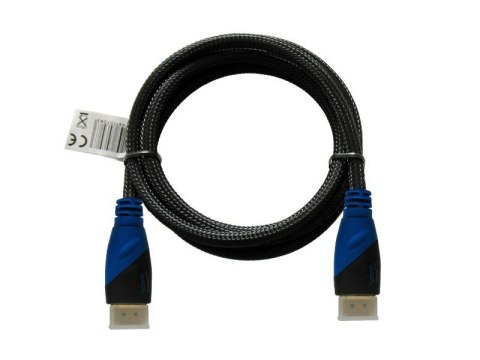 Kabel HDMI (M) 5m, oplot nylonowy, złote końcówki, v1.4 high speed, ethernet/3D, CL-49 Savio