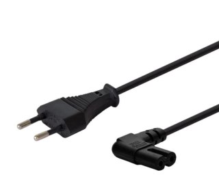 Kabel zasilający 2pin, C7 kątowy męski, 3m, CL-144 Savio