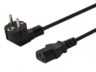 Kabel zasilający Schuko męski - IEC C13, kątowy 1,8m, wielopak 10 szt. CL-98 Savio