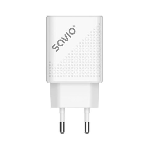 Ładowarka sieciowa USB Quick Charge Power Delivery 3.0 18W +1m kabel USB typ C, LA-05 C Savio