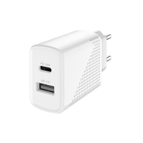 Ładowarka sieciowa USB Quick Charge Power Delivery 3.0 18W +1m kabel USB typ C, LA-05 C Savio