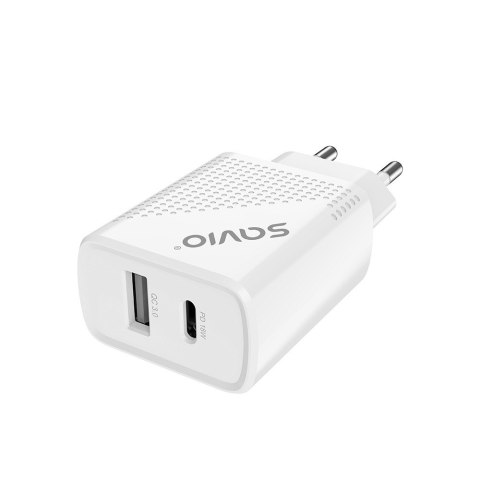 Ładowarka sieciowa USB Quick Charge Power Delivery 3.0 18W +1m kabel USB typ C, LA-05 C Savio