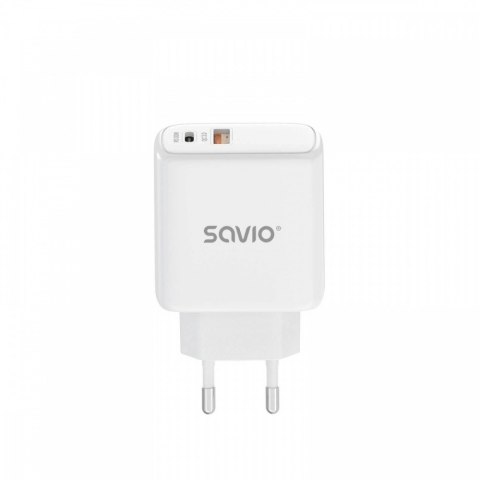 Ładowarka sieciowa USB Quick Charge, Power Delivery 3.0, 30W, LA-06 Savio