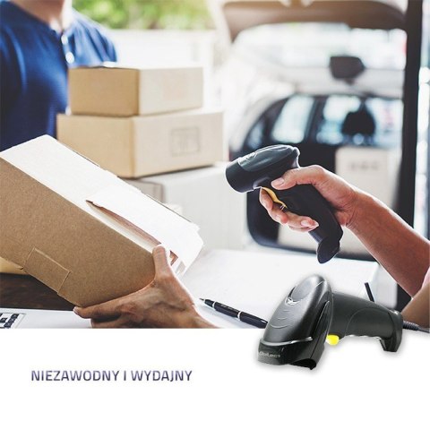 Laserowy czytnik kodów kreskowych 1D | USB | Czarny Qoltec Laserowy czytnik kodów kreskowych 1D | USB | Czarny Qoltec