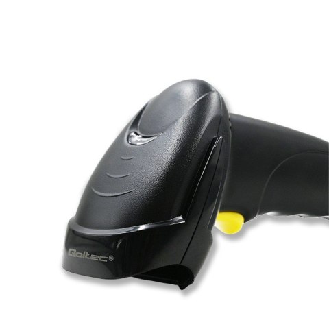 Laserowy czytnik kodów kreskowych 1D | USB | Czarny Qoltec Laserowy czytnik kodów kreskowych 1D | USB | Czarny Qoltec